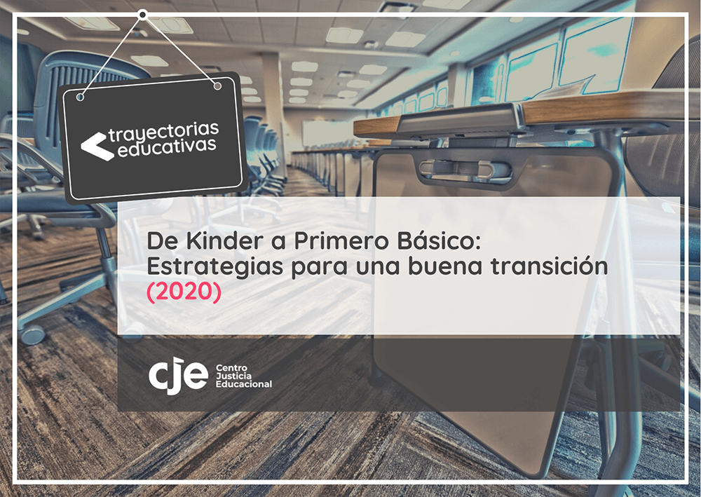 De Kinder a Primero Básico: Estrategias para una buena transición RESUMEN: El documento se inscribe en un estudio que tuvo por objetivo la descripción de la preparación y estrategias que realizan escuelas con financiamiento público de una comuna de la Región Metropolitana en relación al proceso de transición de Kínder a Primero Básico y las percepciones de docentes y apoderados acerca del mismo. Los datos fueron recolectados en seis establecimientos a través de encuestas y grupos focales a docentes y apoderados, y el uso de una lista de prácticas educativas para profesores. En este marco, el documento presenta estrategias para una transición positiva de Kinder a Primero Básico, a partir de la evidencia internacional, centrándose en prácticas educativas que han resultado efectivas para favorecer el bienestar de los estudiantes y sus familias en este proceso. Las estrategias que se desarrollan se dividen en cuatro aristas, incluyendo i) el foco en la transición como un proceso, ii) la promoción de una transición positiva, iii) la relación familia-escuela, y iv) la planificación y gestión. En cada arista, se proveen estrategias y acciones concretas que pueden llevar a cabo las instituciones educativas, docentes, coordinadores y familias. INSTITUCIÓN: CJE AÑO DE PUBLICACIÓN: Octubre 2020 AUTORES: Ibaibarriaga, Pilar; Narea, Marigen